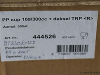 Plastic bakjes met deksel; 109/250cc & 109/300cc - 2 dozen á 300 stuks - afbeelding 3 van  5