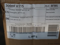 Plastic bakjes met deksel 109/300cc - 1 doos á 300 stuks - afbeelding 2 van  3
