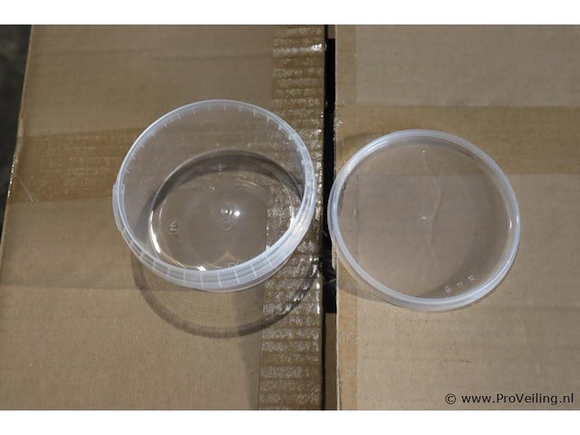 Plastic bakjes met deksel 109/300cc - 1 doos á 300 stuks - afbeelding 3 van  3