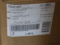 Plastic bakjes met deksel 120ml ø67 h 005671 - 1 doos á 1174 stuks - afbeelding 2 van  3
