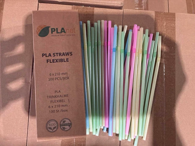 Plastic bio rietjes (10000x) - afbeelding 2 van  2