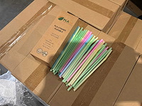 Plastic bio rietjes (100x) - afbeelding 1 van  2