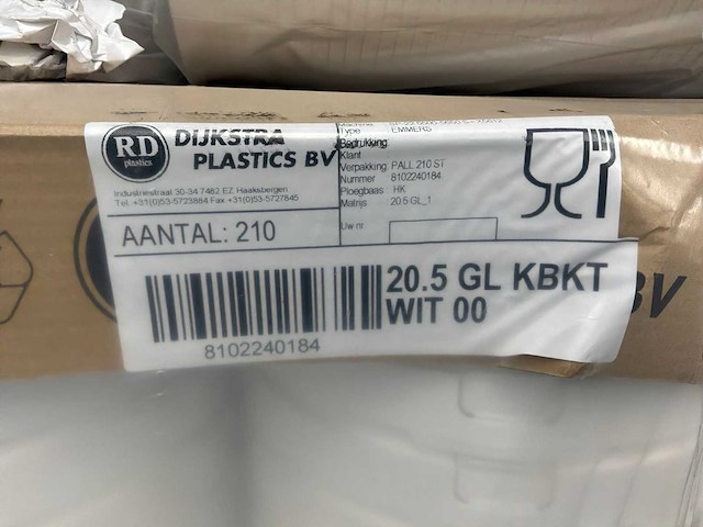 Plastic emmer voorzien van beugel 20,5l met deksel (210x) - afbeelding 12 van  12