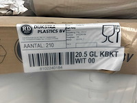 Plastic emmer voorzien van beugel 20,5l met deksel (210x) - afbeelding 12 van  12