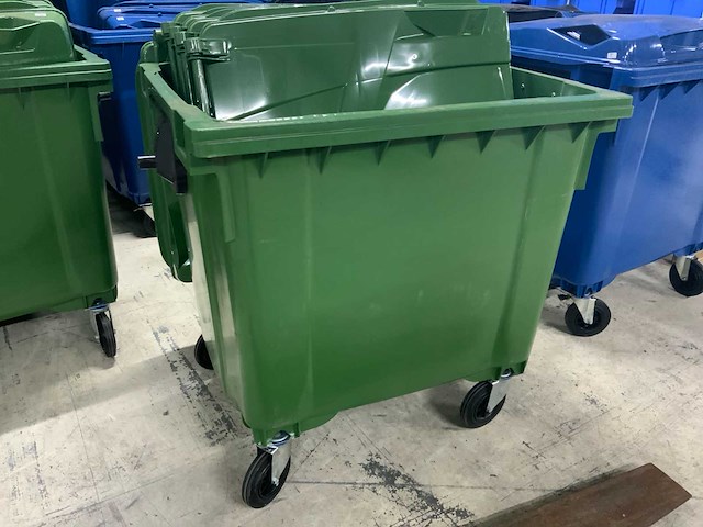 Plastic gogic 1100 liter afvalcontainer - afbeelding 1 van  3