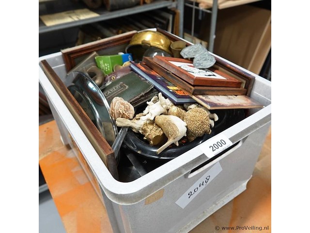 Plastic krat met divers - afbeelding 1 van  5