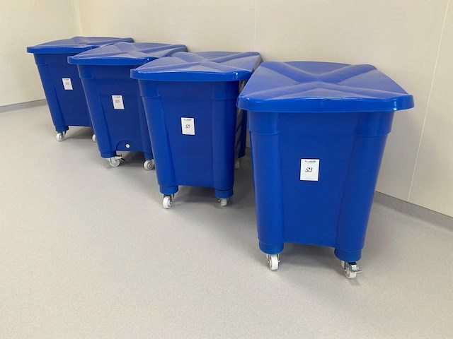 Plastic mobiele bin (4x) - afbeelding 1 van  2
