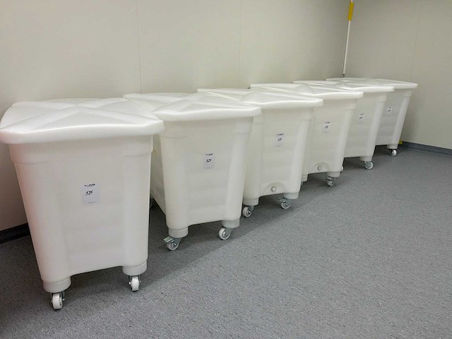 Plastic mobiele bin (6x) - afbeelding 1 van  2