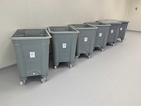 Plastic mobiele bin (6x) - afbeelding 1 van  1