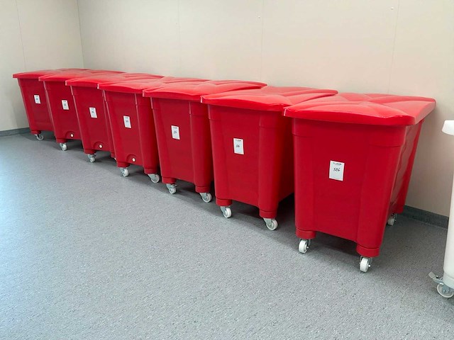 Plastic mobiele bin (7x) - afbeelding 1 van  2