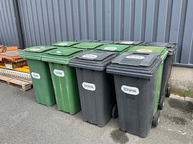 Plastic omnium afvalcontainer 120 liter (12x) - afbeelding 1 van  5