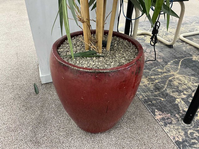 Plastic plant in pot (2x) - afbeelding 3 van  4