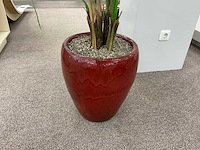 Plastic plant met pot (3x) - afbeelding 4 van  5