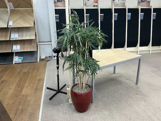 Plastic planten met pot (2x) - afbeelding 4 van  6