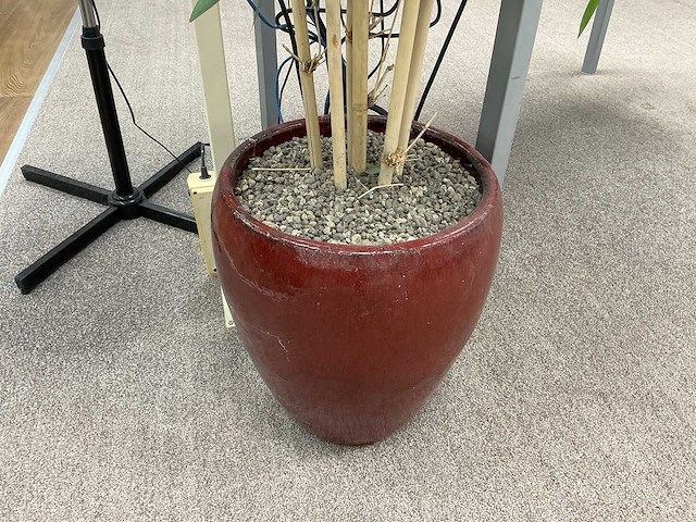 Plastic planten met pot (2x) - afbeelding 5 van  6