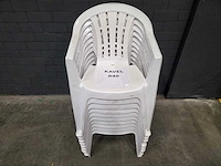Plastic tuinstoel (10x) - afbeelding 1 van  2