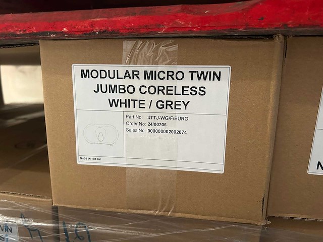 Plastiqline toiletpapier dispenser 2 rollen kunststof wit (65x) - afbeelding 5 van  5