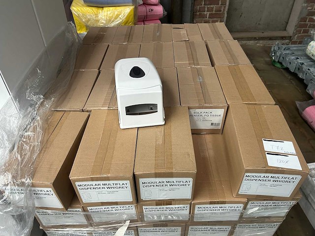 Plastiqline toiletpapier/tissue dispenser kunststof (120x) - afbeelding 6 van  7