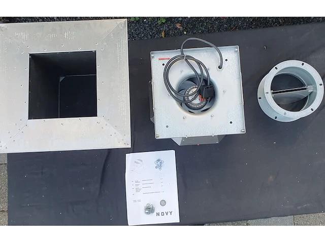 Platdakventilator – externe dakmotor – 790 m³/u, novy, 645999, grijs / chroom - afbeelding 6 van  13