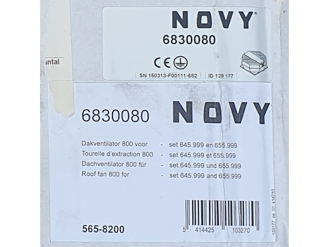 Platdakventilator – externe dakmotor – 790 m³/u, novy, 645999, grijs / chroom - afbeelding 9 van  13