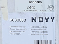 Platdakventilator – externe dakmotor – 790 m³/u, novy, 645999, grijs / chroom - afbeelding 9 van  13
