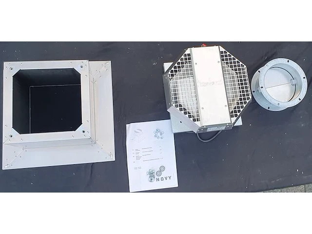 Platdakventilator – externe dakmotor – 790 m³/u, novy, 645999, grijs / chroom - afbeelding 13 van  13