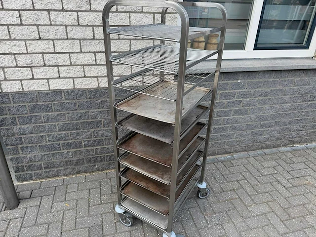 Platen wagen - 60x40 - rvs wagen - afbeelding 1 van  2