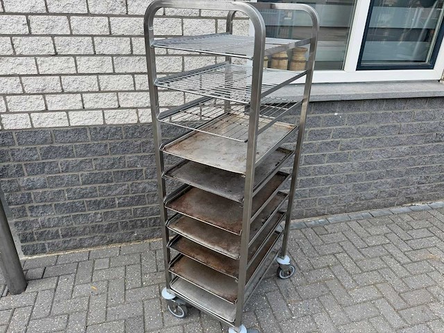 Platen wagen - 60x40 - rvs wagen - afbeelding 1 van  2