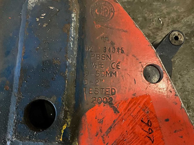 Platenklem 4,5t 0-50mm (2x) - afbeelding 2 van  4