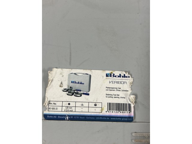 Platenspanner set bohle, veribor - afbeelding 3 van  8