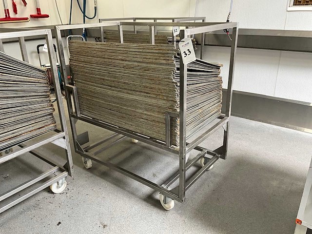 Platenwagen + aluminium platen - afbeelding 1 van  3