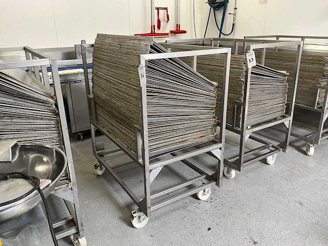 Platenwagen + aluminium platen - afbeelding 1 van  3