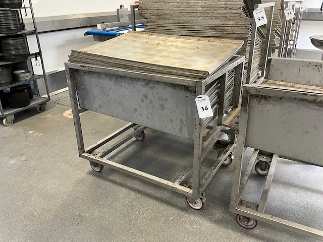 Platenwagen + aluminium platen - afbeelding 1 van  3