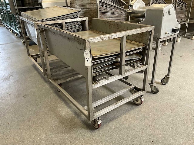 Platenwagen + aluminium platen - afbeelding 1 van  3