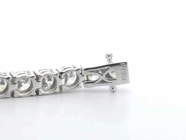 Platina armband briljant 9.25 ct - afbeelding 6 van  7