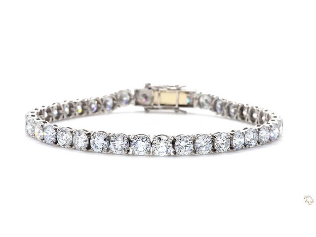 Platina armband met 12,52 crt. diamant - afbeelding 1 van  8