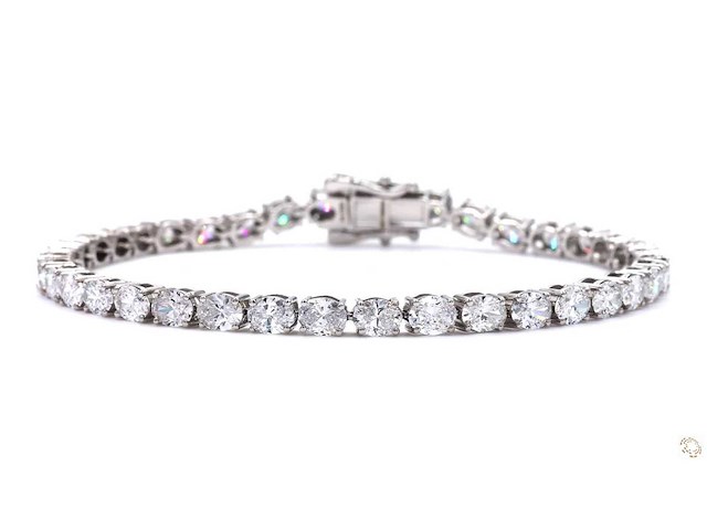 Platina armband met 6,94 crt. diamant - afbeelding 1 van  7