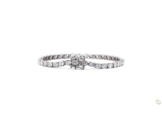 Platina armband met 6,94 crt. diamant - afbeelding 4 van  7