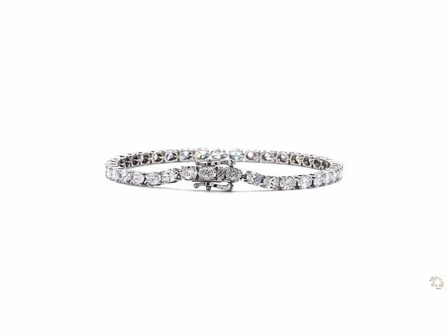 Platina armband met 6,94 crt. diamant - afbeelding 4 van  7