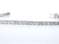 Platina armband met natuurlijke briljant geslepen diamanten - afbeelding 4 van  6