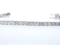 Platina armband met natuurlijke briljant geslepen diamanten - afbeelding 4 van  8