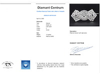 Platina broche met diamanten - afbeelding 3 van  5