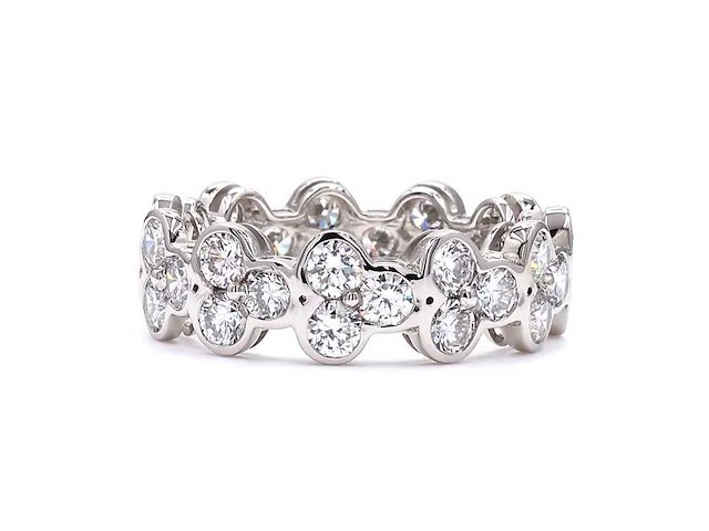 Platina eeuwigheidsring met 3,75 ct. diamant - afbeelding 1 van  3