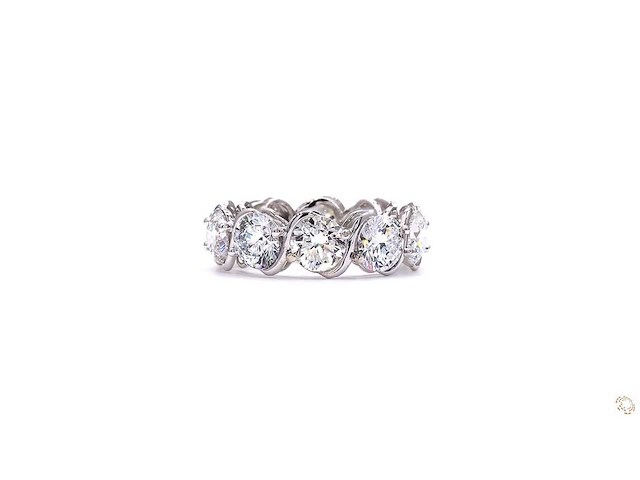 Platina eeuwigheidsring met 5,03 ct. diamant - afbeelding 4 van  6