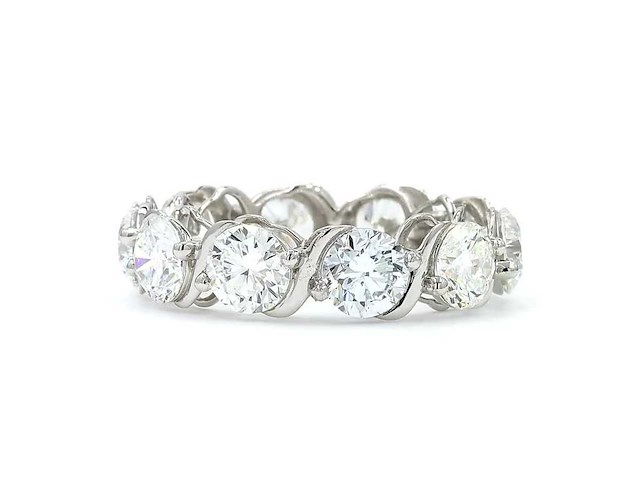 Platina eeuwigheidsring met 7,01 ct. diamant - afbeelding 1 van  5