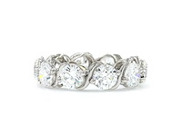 Platina eeuwigheidsring met 7,01 ct. diamant - afbeelding 3 van  5