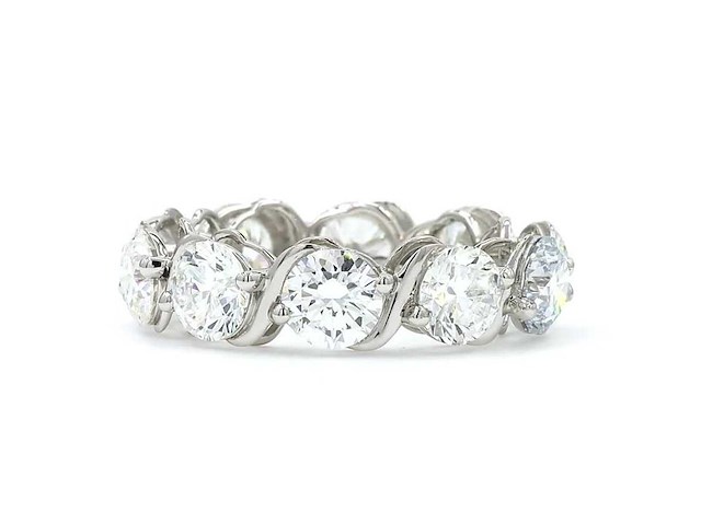 Platina eeuwigheidsring met 7,01 ct. diamant - afbeelding 5 van  5