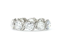 Platina eeuwigheidsring met 7,01 ct. diamant - afbeelding 5 van  5