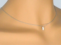 Platina halsketting diamant marquise - afbeelding 4 van  9