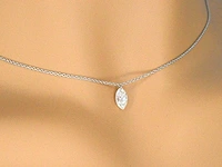Platina halsketting diamant marquise - afbeelding 7 van  9